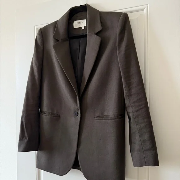 ba&sh Dark Brown Suit Jacket - Picture 4 of 6